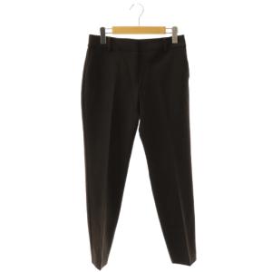 ブラッシュドバックスティックパンツ テーパード ジッパーフライ M ダークブラウン /NR OS