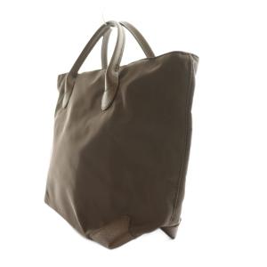 Hervé Chapelier 舟形トートバッグ ナイロン レザー 茶 ブラウン /SS OS