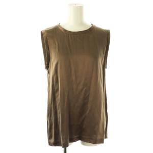 Confusion silence ノースリーブシャツ ブラウス シルク F モカ /DO OS