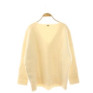 MUSE de Deuxieme Classe ウールカシミヤSmooth Vネックニット セーター 長袖 アイボリー /NR OS