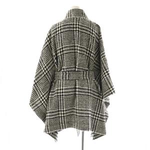 SNIDEL スタンドカラーポンチョコート アウター F 黒 白 SWFC225145 /NR OS