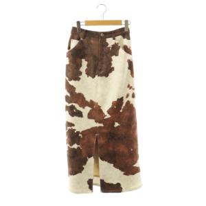 アメリ AMERI 25AW OW PATTERN SUEDE LIKE SKIRT タイトスカート ロング