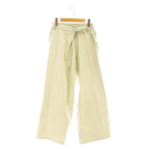 25SS WRAP DENIM WIDE PANTS デニム ジーンズ 24 アイボリー ライトグレー