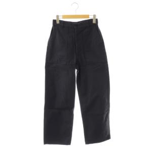 BACK SATIN BAKER PANTS パンツ セミワイド ボタンフライ コットン 2 紺 /NR