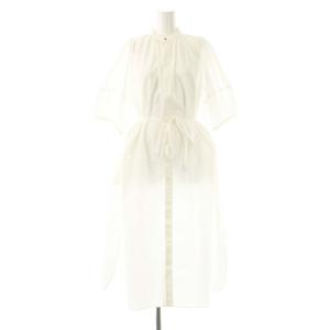 T/C BALLOON SLEEVE DRESS ワンピース 半袖 ロング 1 白 /NR OS