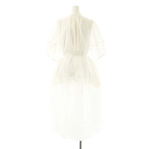 HYKE T/C BALLOON SLEEVE DRESS ワンピース 半袖 ロング 1 白 /NR OS