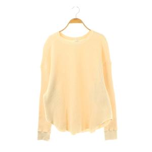 ビッグワッフル オーバーサイズ カットソー 長袖 アイボリー /DF OS