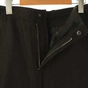 MACPHEE 25SS リネンレーヨンツイル タックワイドパンツ 38 ブラック 12-04-52-04303 /CX