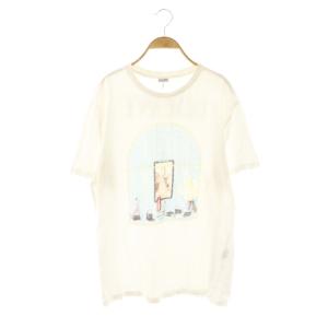 アートプリントTシャツ カットソー L ホワイト マルチカラー /DO OS