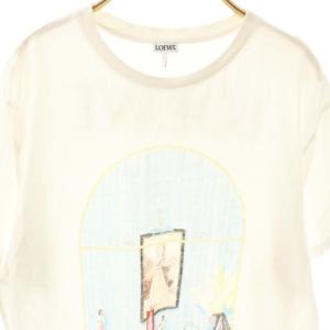 LOEWE アートプリントTシャツ カットソー L ホワイト マルチカラー /DO OS