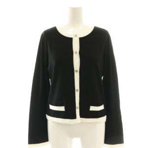 アンサンブルニット 40 ブラック ホワイト 39938