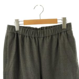 SLOBE IENA 24AW ウール混ドロストイージースラックス パンツ 40 グレー /DF OS
