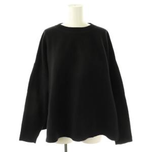24AW コットンダブルフェイスプルオーバー ニット セーター ブラック /DF OS