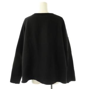 SLOBE IENA 24AW コットンダブルフェイスプルオーバー ニット セーター ブラック /DF OS