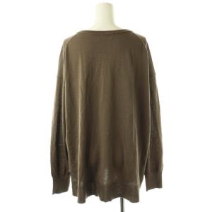 IENA 24AW Grossy Vネック ワイドプルオーバー ニット F カーキ /DF OS