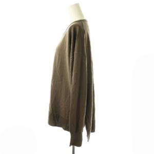 IENA 24AW Grossy Vネック ワイドプルオーバー ニット F カーキ /DF OS