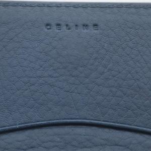 CELINE ヴィンテージ カードケース 名刺入れ マカダム レザー ネイビー /YO14 OH