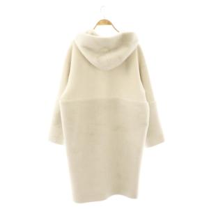 COLLAGE GALLARDAGALANTE 24AW ファーシャギーコート フード F アイボリー /ES OS