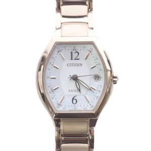 腕時計 エコ・ドライブ電波時計 3針 ピンクゴールド色 ES9344-54W