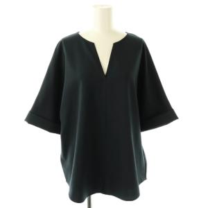 25SS スキッパーブラウス プルオーバー 五分袖 F ネイビー /DF OS