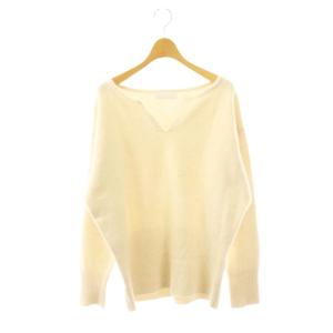 キーネックニット セーター 長袖 F オフホワイト /HK OS