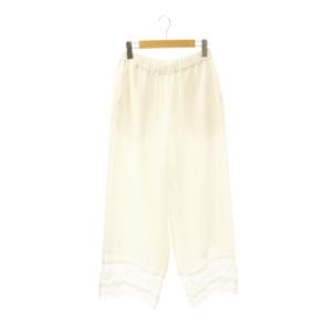 25SS 裾レースワイドパンツ イージー F ホワイト /HK OS
