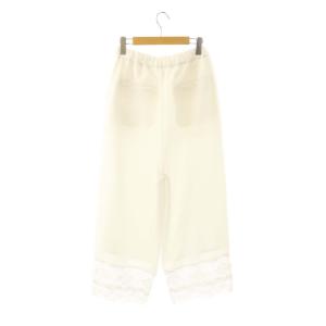 GALLARDAGALANTE 25SS 裾レースワイドパンツ イージー F ホワイト /HK OS