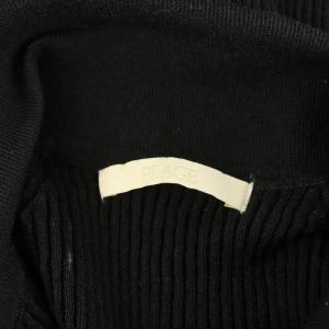 Plage 24SS SHEER RIB POLO ニットポロシャツ リネン混 ブラック 半袖 リブ編み シアー /MY