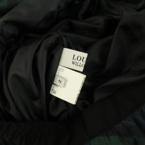 Loulou Willoughby 23AW MIXパターンチェックティアードスカート 2 グリーン ネイビー チェック柄 ロング丈 /MY