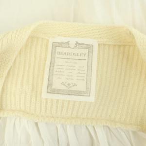BEARDSLEY 23AW ニットドッキングレイヤードシャツワンピース ロング 長袖 F アイボリー /MY OS