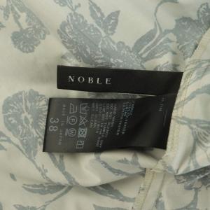 NOBLE 24SS ヴィンテージフラワーエアリースリーブワンピース 38 ベージュ 花柄 Vネック 半袖 /MY