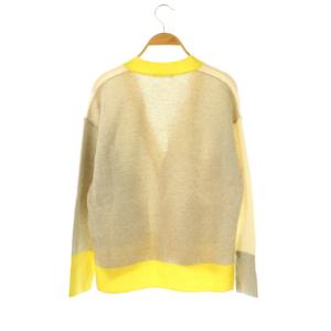 MACPHEE 24AW NZ LAMB 9G Vネックカーディガン ニット 長袖 S ホワイト ライトグレージュ /HK