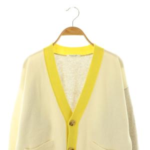 MACPHEE 24AW NZ LAMB 9G Vネックカーディガン ニット 長袖 S ホワイト ライトグレージュ /HK