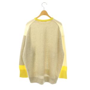 MACPHEE 24AW NZ LAMBS 9G クルーネックプルオーバー ニット セーター 長袖 M ホワイト ライトグレージュ