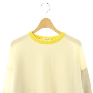 MACPHEE 24AW NZ LAMBS 9G クルーネックプルオーバー ニット セーター 長袖 M ホワイト ライトグレージュ