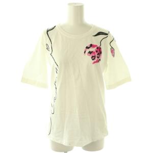 バックリボンTシャツ カットソー 半袖 コットン 38 白 THJE0220P1USCR28 /NR OS