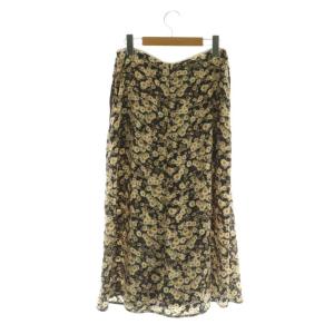 STELLA McCARTNEY 花柄 シルクスカート ロング フレア 38 マルチカラー /MY OS
