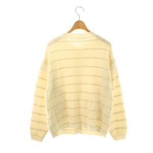 SNIDEL ツイード ニット カーディガン 金ボタン F ホワイト アイボリー /DF OS