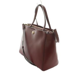 Samantha Thavasa 2WAYバッグ ハンドバッグ ショルダーバッグ レザー ワインレッド /MI OS