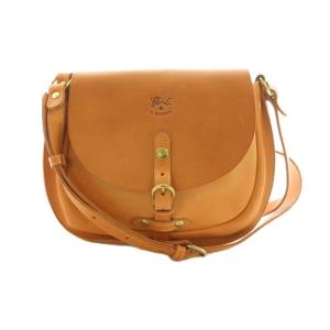 ショルダーバッグ レザー フラップ ベージュ /MI OS