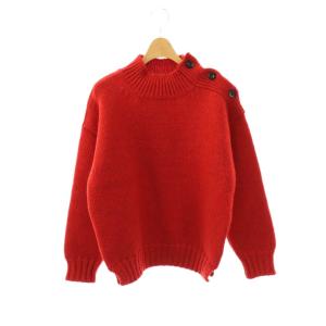 24AW BRITISH WOOL ニット セーター ウール 2 レッド /DO OS