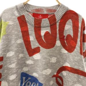 Vivienne Westwood RED LABEL Blizzard Print ニットプルオーバー 00 グレー マルチカラー