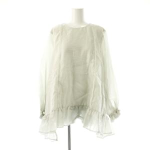 ルミナススカラレースチュニックブラウス 長袖 F ライトグレー /HK OS