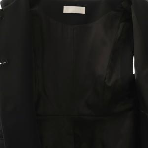 CELFORD 23SS ペプラムトップス ベスト 前開き 36 ブラック /HK OS