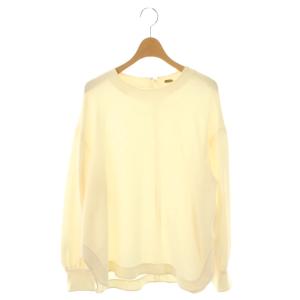 トリアセジョーゼットオーバーブラウス プルオーバー アイボリー /DF OS