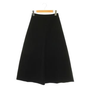 Knit Flare Skirt ニット フレアスカート 34 ブラック /CX OS
