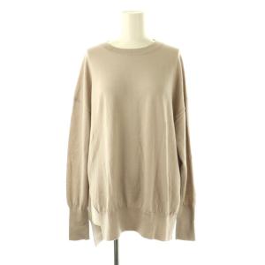 SIDE SLIT KNIT ニット セーター プルオーバー ウール グレージュ /CX OS