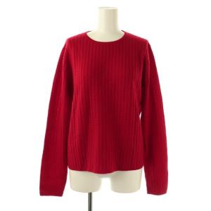 ウール ケーブルニット セーター プルオーバー 赤 /CX OS