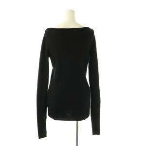 L'Appartement ボートネック リブニット セーター プルオーバー 黒 /CX OS