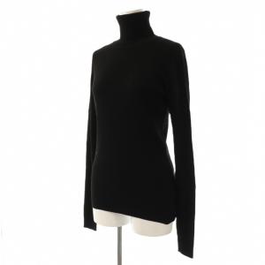 L'Appartement リブタートルネック ニット セーター 長袖 ブラック /HK OS